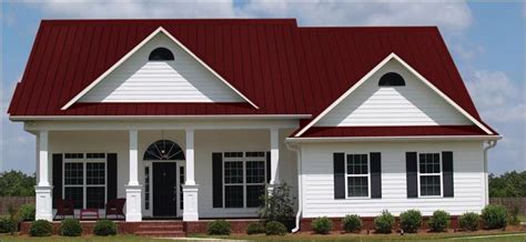 houses with burgundy metal roofs|metal roof paint styles.